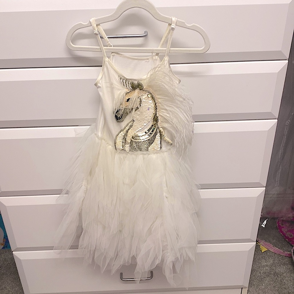 Tutu Du Monde size 4-5 white unicorn dress